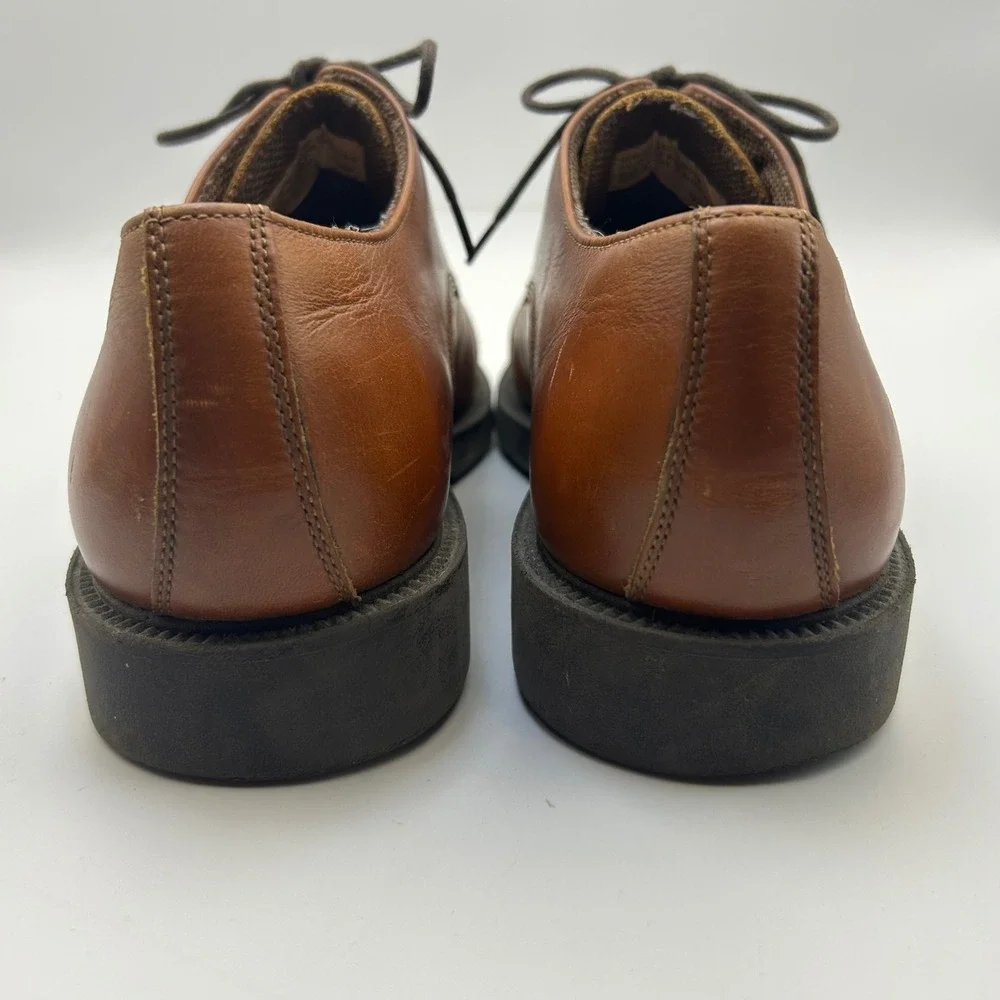Bass Oxford Shoes Men 10.5 Brown Leather Waterproof Cap Toe Bond RM71 Gorpcore